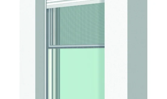 Darstellung eines modernen Fensters mit integriertem Rollladen